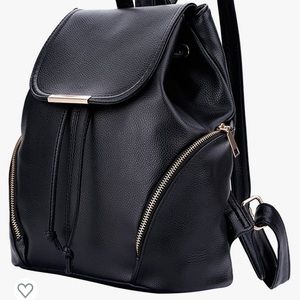💐HOST PICK💐 Black Faux Leather Backpack
